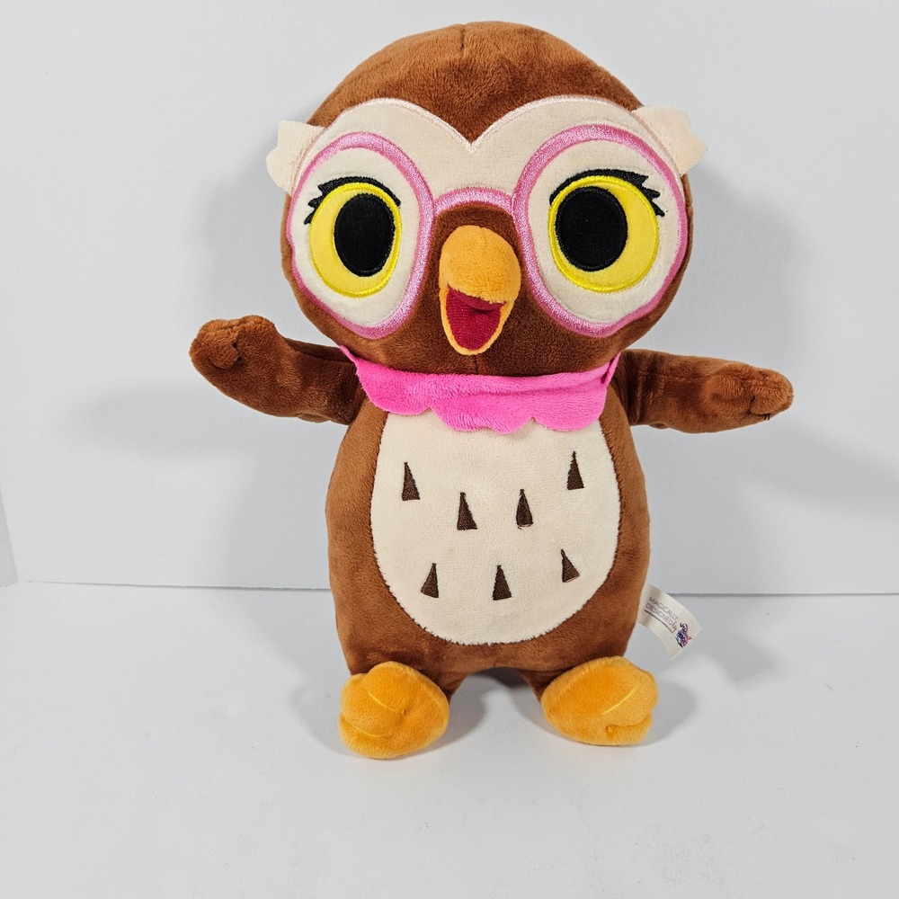 Hooray Heroes Owl Plush Mrs Hootwit Brown Pink Glasses Stuffed Animal Toy 2019